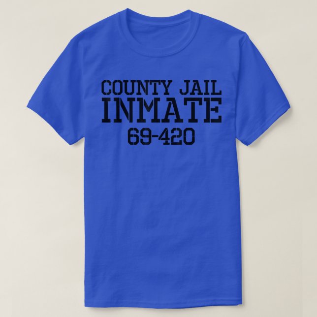 Halloween County Jail Inmate Funny Prisoner Costu T Shirt (Design framsida)