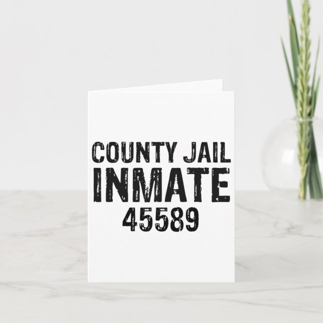Halloween County Jail Inmate Prisoner Costume Part Kort (Framsida)