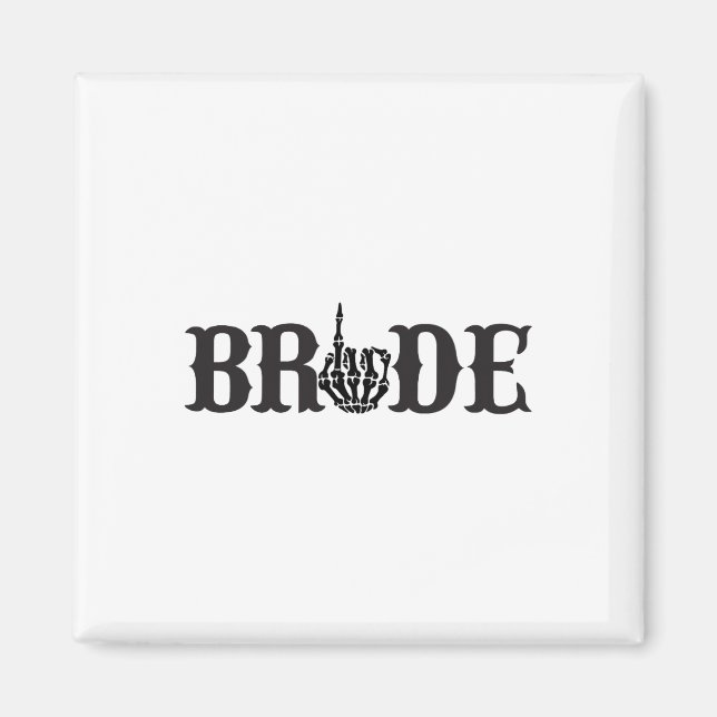 Halloween Couple Brud Groom Skelett Matchande Brud Magnet (Framsidan)