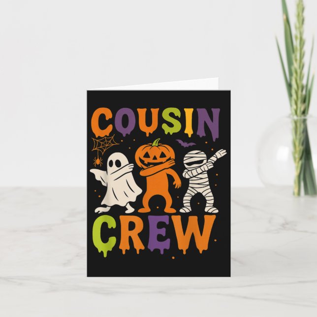Halloween Cousin Crew 2025 Kids Matching Cousins S Kort (Framsida)