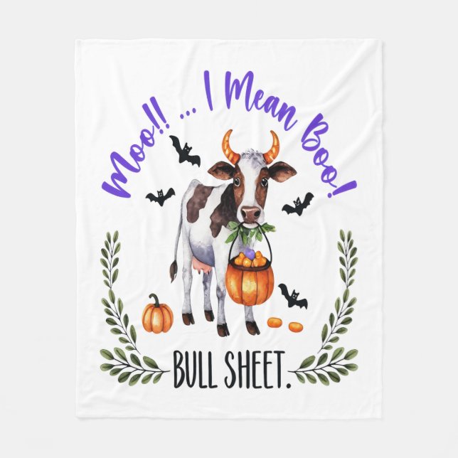 Halloween Cow Bull Lakan Fleecefilt (Framsidan)