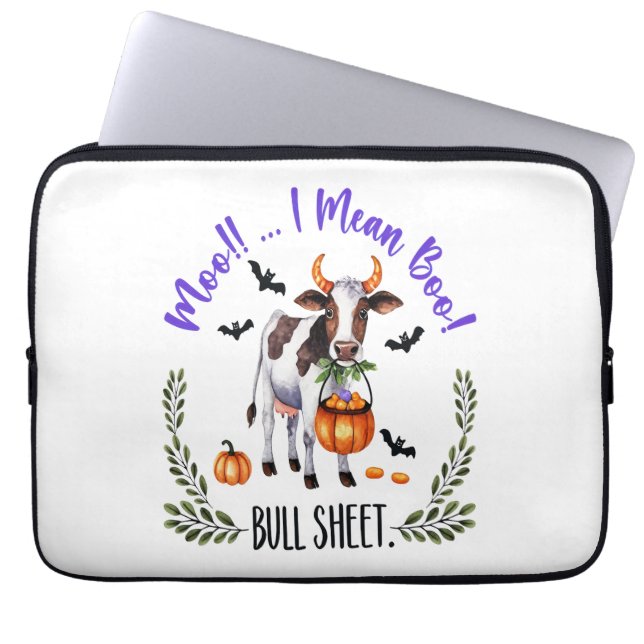 Halloween Cow Bull Lakan Laptop Fodral (Framsidan)