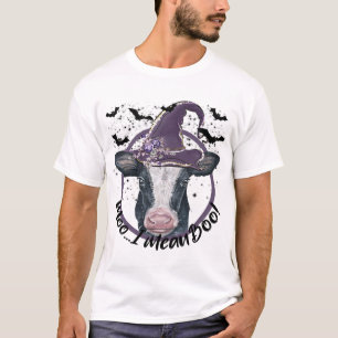 Halloween Cow Heifer Moo I elak Boo Highland Cow W T Shirt