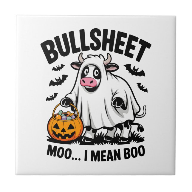 halloween cow kakelplatta (Framsidan)
