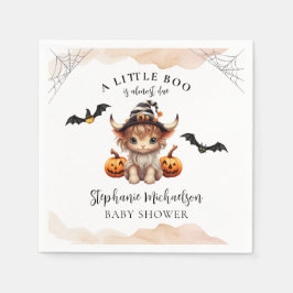 Halloween Cow Little Boo Baby Shower Pappersservett