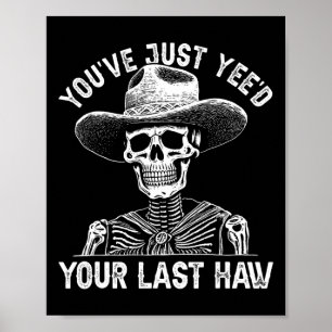 Halloween Cowboy Skeleton Land Yee din sista Poster