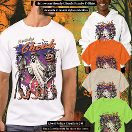 Halloween CowboyHowdy Ghouls familj T Shirt