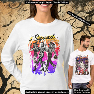 Halloween Cowgirl Squad Ghouls T Shirt