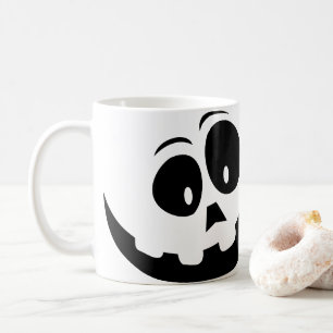 Halloween Crazy Ghost Ansikte Kaffemugg