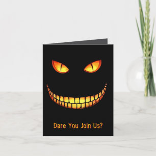 Halloween Crazy Smile-mappat gratulationskort Kort