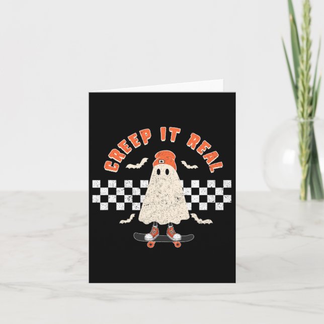 Halloween Creep det riktiga Ghost Boy Fall Season  Kort (Framsida)