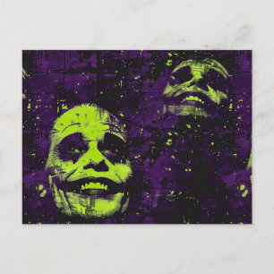 Halloween Creepy Clown Spooky Season Lila Vykort
