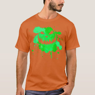 Halloween Creepy Evil Jack o lantern Smiling Ansik T Shirt