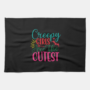 Halloween Creepy Girls är den bästa födelsedagen Kökshandduk