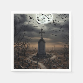 Halloween Creepy Graveyard Cemetery Gothic Pappersservett