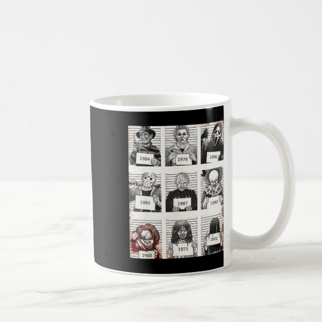 Halloween Creepy Legends Killer Mugshots Horror Fa Kaffemugg (Höger)