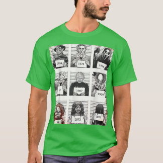 Halloween Creepy Legends Killer Mugshots Horror Fa T Shirt