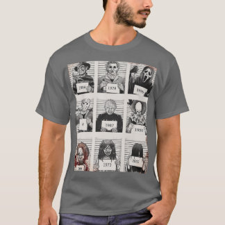 Halloween Creepy Legends Killer Mugshots Horror Fa T Shirt
