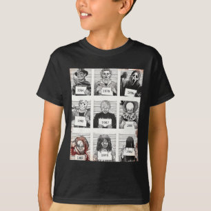 Halloween Creepy Legends Killer Mugshots Horror Fa T Shirt