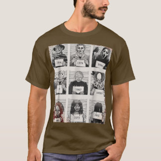 Halloween Creepy Legends Killer Mugshots Horror Fa T Shirt