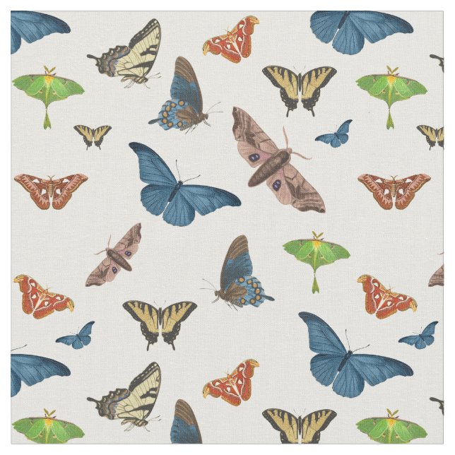 halloween creepy moth print tyg (Närbild)