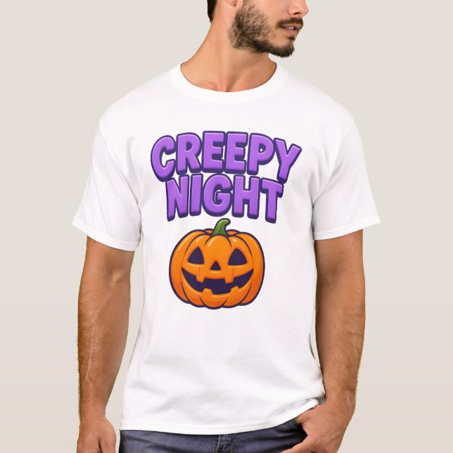 Halloween Creepy Night Clothes Cute Unisex T Shirt (Framsida)