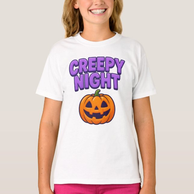 Halloween Creepy Night Clothes Cute Unisex T Shirt (Framsida)
