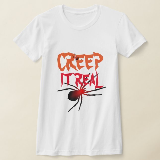 Halloween Creepy Ordlekare Humor T Shirt (Laydown)