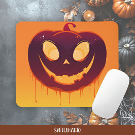 Halloween Creepy Pumpkin Face Mousepad Musmatta
