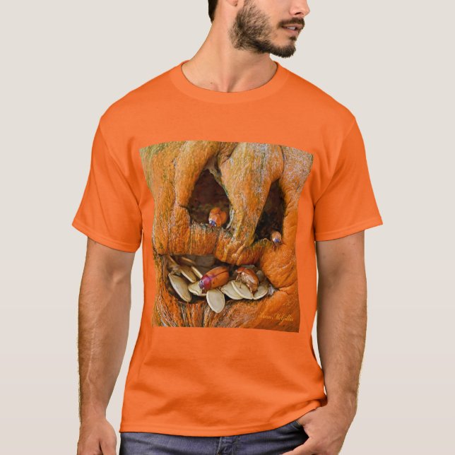 Halloween Creepy Pumpkin Kryp T Shirt (Framsida)