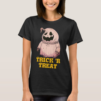 Halloween Creepy Scary Pumpkin Ghost T Shirt