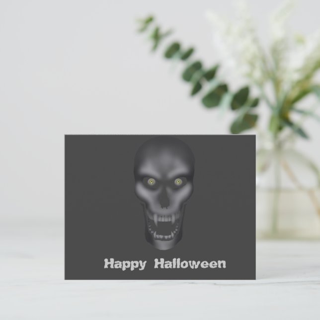 Halloween - Creepy Skull-vykort! Vykort (Stående Fram)