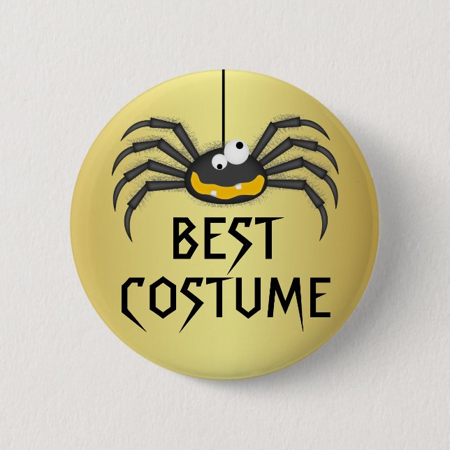 Halloween Creepy Spider Best Costume Award Knapp (Framsida)
