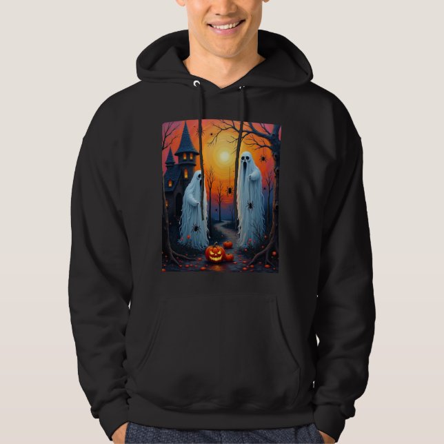 Halloween creepy spöken hoodie (Framsida)