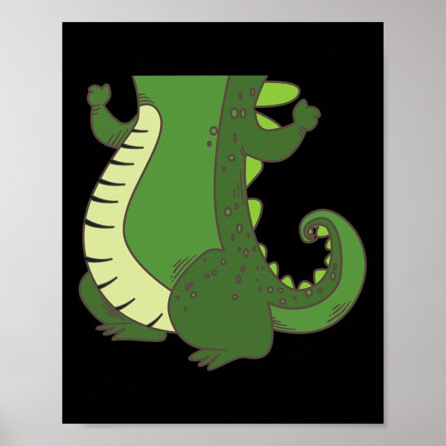 Halloween Crokodile Costume Coola Croc Body Lazy G Poster (Framsidan)