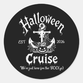 Halloween Cruise 2026 Vi Var Här För Sprit Matchni Runt Klistermärke