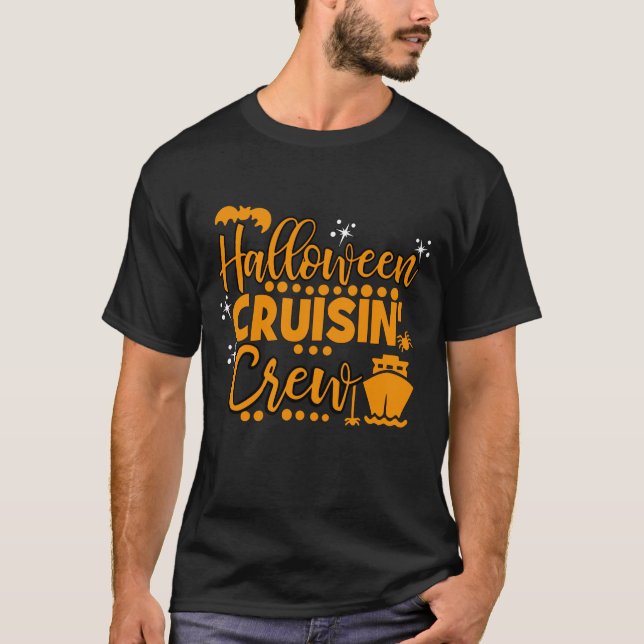 Halloween Cruise Frakt T Shirt (Framsida)