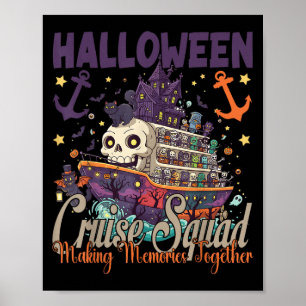 Halloween Cruise Squad 2025 Halloween-resa Familj Poster