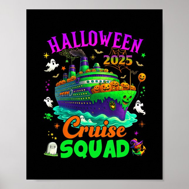 Halloween Cruise Squad 2025 Matchande Cruising Kry Poster (Framsidan)