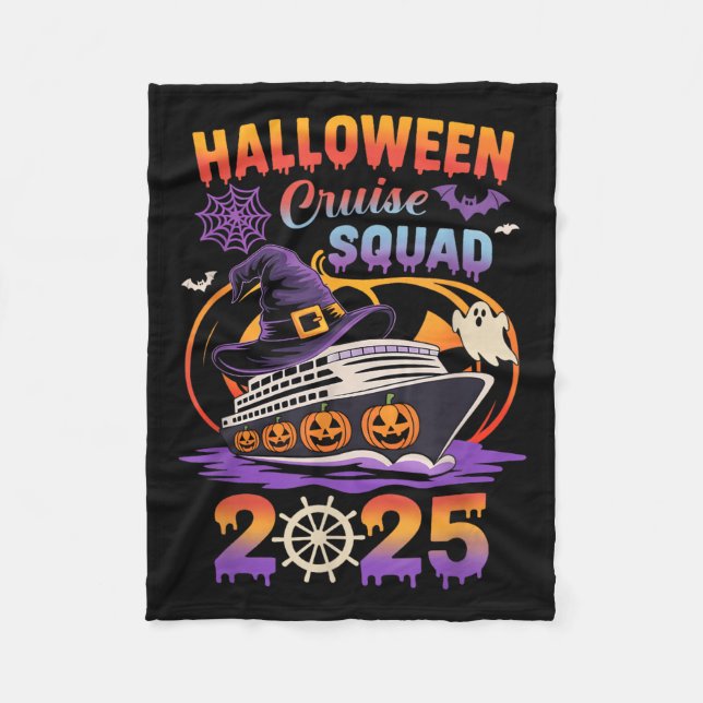 Halloween Cruise Squad 2025 Matching Cruising Crew Fleecefilt (Framsidan)
