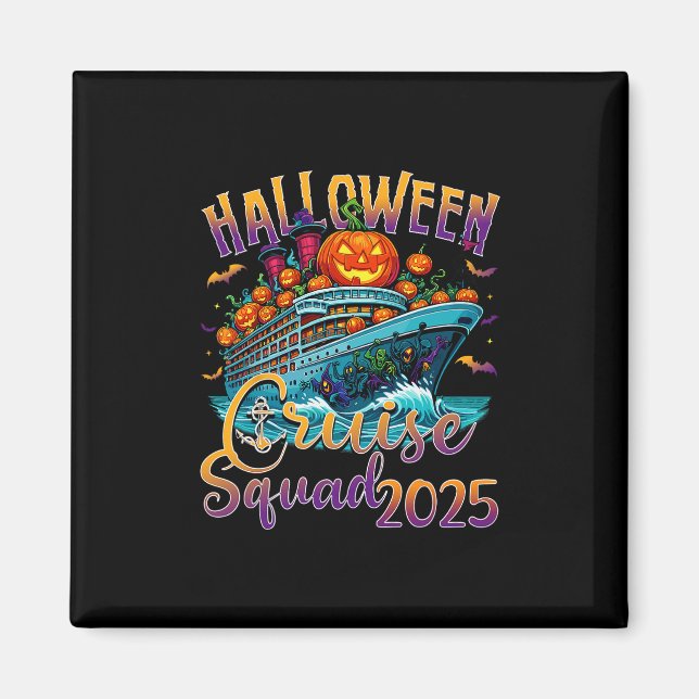 Halloween Cruise Squad 2025 Semester Matchande Fam Magnet (Framsidan)
