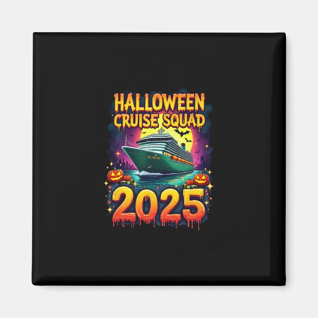 Halloween Cruise Squad Matchande Klänning Spöklik  Magnet (Framsidan)