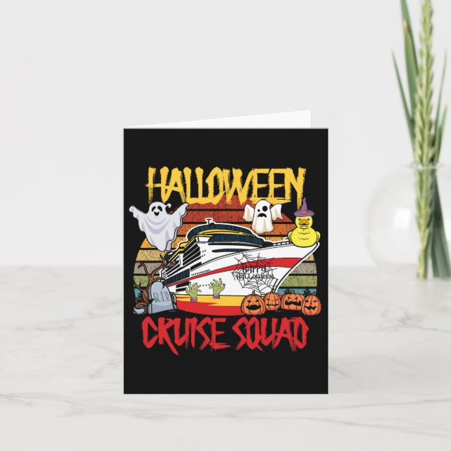 Halloween Cruise Squad Rubber Anka Hunting Frakt B Kort (Framsida)