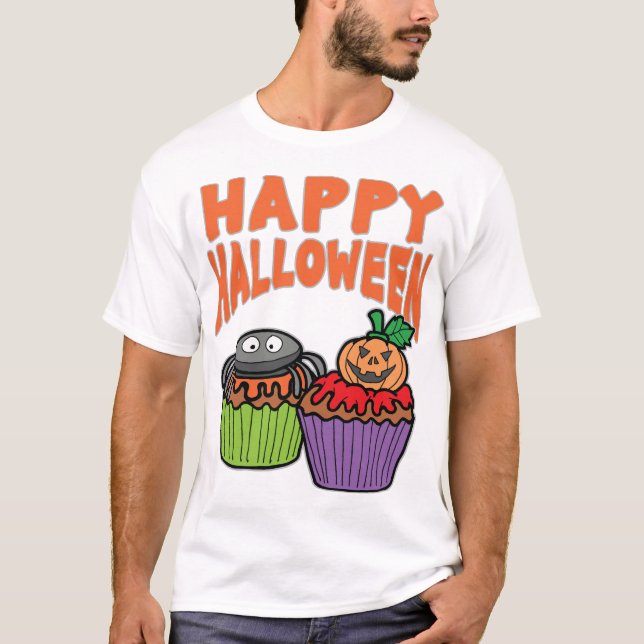 Halloween-cupcakes T Shirt (Framsida)