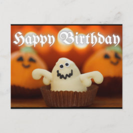 Halloween Cupkaka Birthday Vykort
