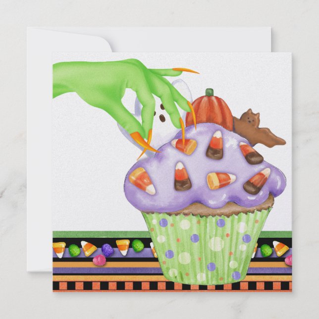 Halloween Cupkaka Party-inbjudan av SRF Inbjudningar (Framsida)