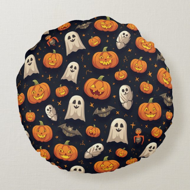 Halloween cushion rund kudde (Baksidan)