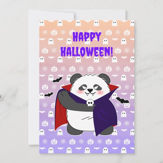 Halloween Cute Baby Panda Dracula Vampire (Framsida)