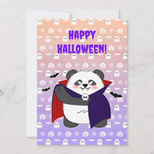 Halloween Cute Baby Panda Dracula Vampire