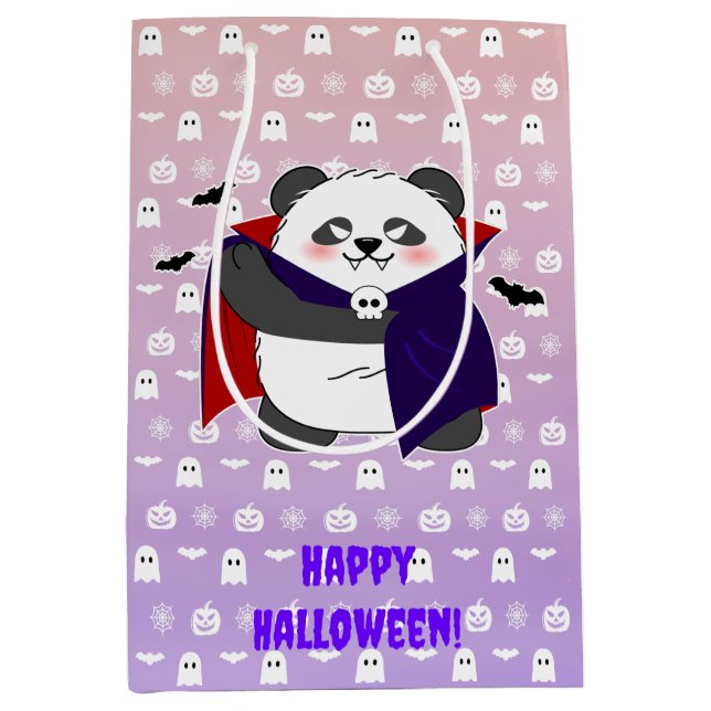 Halloween Cute Baby Panda Dracula Vampire (Framsidan)